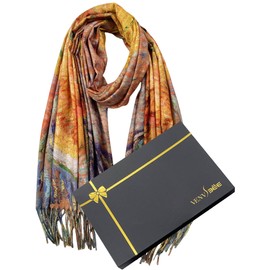 VENVSBEE Van Gogh Scarves Art Scarf for Women Best Gift Reversible Soft Cashmere Feel Shawl Wrap Doubleside Pashmina in Gift Box-10 Portrait