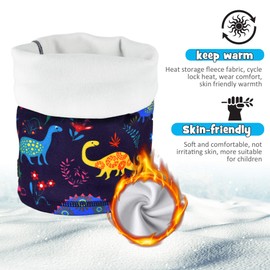 MCTi Kids Neck Gaiter Warmer Winter Fleece Scarves Face Masks 2 Packed for Snow Skiing Snowboarding