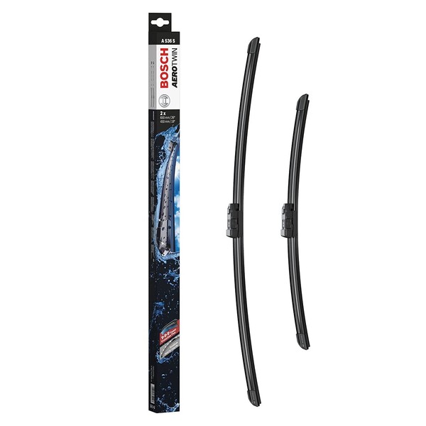 Bosch Wiper Blade Aerotwin A536S, Length: 650mm/450mm − Set of Front Wiper Blades - Only for Left-Hand Drive (EU)