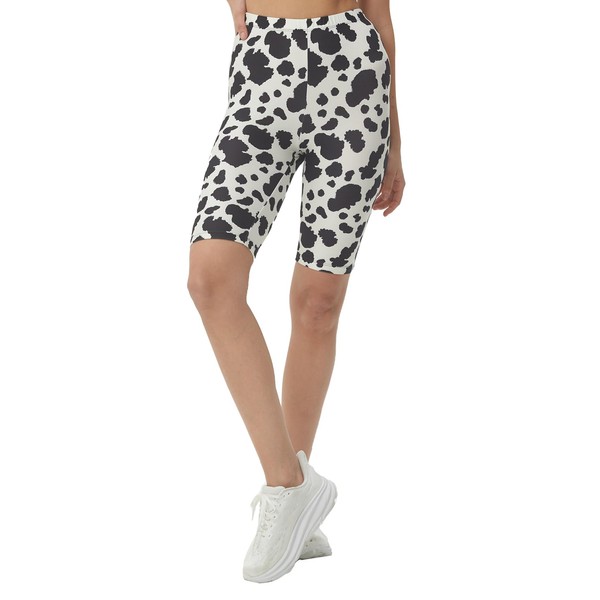 sissycos Women's Leopard Biker Shorts Animal Skin Printed Buttery Soft