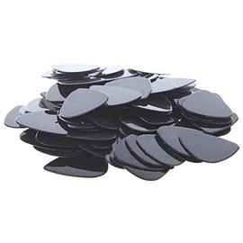 100 paquetes de púas para guitarra de celuloide negro tamaño mediano de 0.71 mm, juego al por mayor para guitarras acústicas y eléctricas para dominar la música, también ideal para collares o aretes