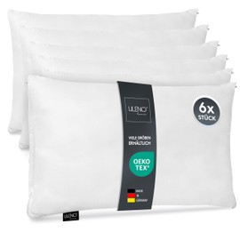 Lileno Home Microfibre Cushion 50 x 70 cm Set of 6 Washable up to 95 Degrees with Zip – Pillow 50 x 70 cm as Cushion Filling for Bed or as Decorative Cushion – Sofa Cushion and Decorative Cushion