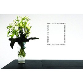 Unique Home Wall Stickers Forever Always Letters Decal Décor for Bedroom Living Room Nursery - Size: 13 in x 20 in