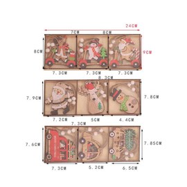 Christmas Tree Ornaments Wooden Christmas Ornaments Santa Claus Reindeer Snowman Set of 9 Christmas Tree Ornaments Decorations Decorations Decorations Gift Tags (Set C)