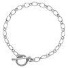 Sterling Silver Long & Short Charm Bracelet 8"