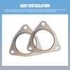 nodteem Pack-2 Automobile Exhaust Pipe Interface Gasket, 2.48"/63mm ID Three-hole