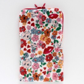 Cath Kidston 001363-0001-01 Caskidson Zippered Towel Plastic Bottle Case Love DITSY (Red) Women's Towel Hand Towel Approx. 5.1 inches (13 cm)