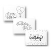 Freyheit 12 x Stylish Birthday Cards (A6 Format) Black and
