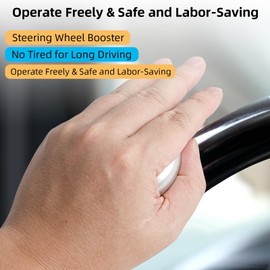 Steering Wheel Knob Spinner - Universal Non-Slip Fit, Aluminum Alloy & Premium Silicone Finish Suicide Knob with Metal Ball Bearing - Ideal for Cars, Trucks, Boats etc(Silvery)