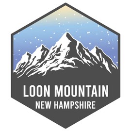 Loon Mountain New Hampshire Ski Snowboard Adventures Souvenir 2 Inch Vinyl Decal Sticker Mountain Design