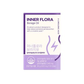 NewOrigin 뉴오리진 여성 PMS 개선 이너플로라 보라지유 감마리놀렌산 (30일분) NewOrigin Women PMS Improvement Inner Florafa Boraja Oil Gamma-Linolenic Acid (30-Day Supply)