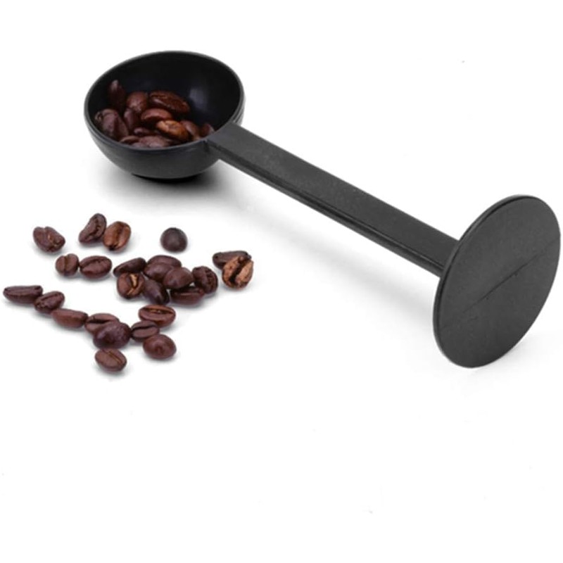 Black 2-in-1 Coffee Bean Spoon Tamping Scoop Tamper Tea Tool