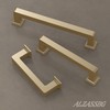 Alzassbg 10 Pack Brushed Gold Cabinet Pulls, 5 Inch(128mm) Hole