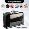 6 Pieces Large Clear Travel Packing Cube Clear Vinyl Zippered