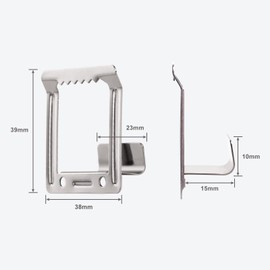 EFUTURETIME Pack of 12 Hangers for Stretcher Frame, Profile Depth 15 mm, Prong Hanger, Metal Stretcher Frame Hanger, No Drilling Required, Picture Hanging for Attaching, Hanging Pictures, Light Black