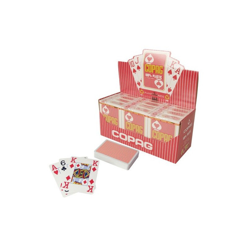 ASS Altenburger Spielkarten 40043 - Poker & Bridge, rot, Plastik,