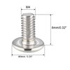sourcing map Machine Screws, M4x8mm Phillips Screw, 304 Stainless Steel,