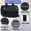 FASTECH 20 Inch Tool Bag, Waterproof Wide Mouth Tool Kit,