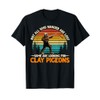 Bigfoot Clay Trap Shooting Skeet Funny Retro Sporting Clay T-Shirt