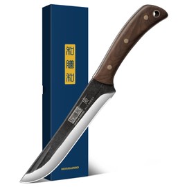 HOSHANHO 6.7 Inch Boning Knife for Meat Cutting, Super Sharp Fillet Knife for Fish, High Carbon Steel Hand Forged Butcher Knives for Brisket Trimming, BBQ, Camping