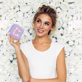 Uygafly Jewelry Case - Fashion Jewelry Box | Customized Mother's Day Gift, Birthday Gift for Mom | Lavender,C