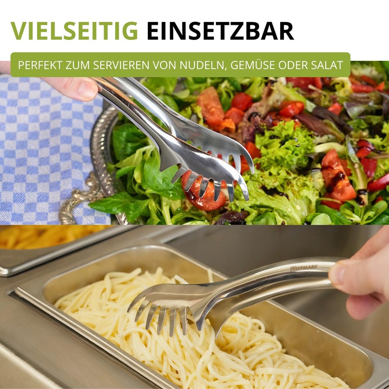 Westmark Spaghetti and Buffet Tongs Pro - Kitchen Tongs Stainless