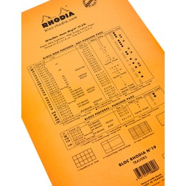 RHODIA 19600C - Stapled Notepad N°19 Orange - A4+ - Lined - 80 Detachable Sheets - White Clairefontaine Paper 80 g/m - Soft, Resistant and Waterproof Coated Card Cover - Basics, 210x318mm