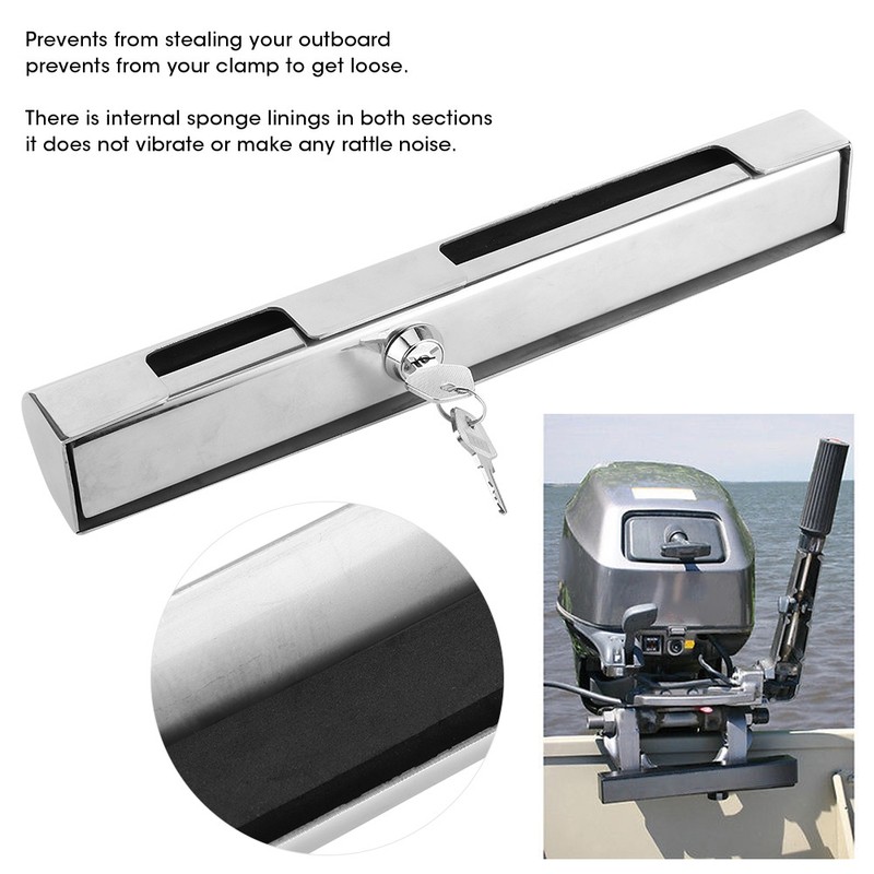 Marine Outboard Motor Engine Lock with 2 Keys Hi‑Security Stainless