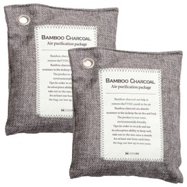 Hanamaru Good Quality Deodorizer, Dehumidifier, Bamboo Charcoal Deodorizer, Large Capacity, Large Capacity, Closet, Geta, Entryway, Moisture Removal, Recommended by Professional Cleaning and Storage Professionals (Gray/Set of 2)