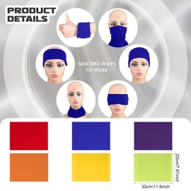 SATINIOR SATINIOR 6 Pcs Spandex Dreadlock Cap Dreadlock Tube Bands Unisex Men Women Elastic Hair Dreads Head Wraps Headbands for Dreads Accessories, 6 Colors (Rainbow Color)