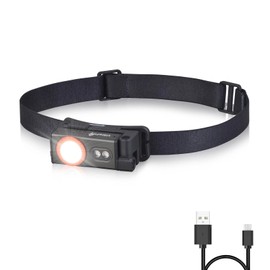 UltraFire LED Stirnlampe 500 Lumen mit Rotem Licht, Wiederaufladbare Helmlamp Magnetische Anstecklicht Arbeitsleuchte, 360° Drehbar und 180° Erinstellbar