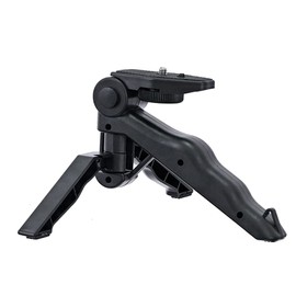 Walway Foldable Mini Table Tripod Stand Hand Grip with 1/4" Screw Compatible with Gopro/Smartphones/Compact Cameras DSLRs for Vlogging, Live Streaming, Zoom Meeting