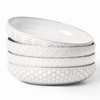 FOBENTA Embossed Ceramic Pasta Bowls, 42 oz Bowl Plates Set,9-Inch