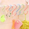 YuanHolumid 8Pcs Pink S S-Shaped Hooks, Plastic Clothes Hangers Multi-Purpose
