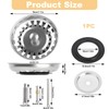 Universal Strainer Basket Drain Plug 79 mm, Drain Strainer Kitchen