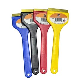 Zeluga 25-555-Red Brass Blade Ice Scraper – Scratch-Free, Rustproof, Heavy-Duty Ice Remover Tool, Red