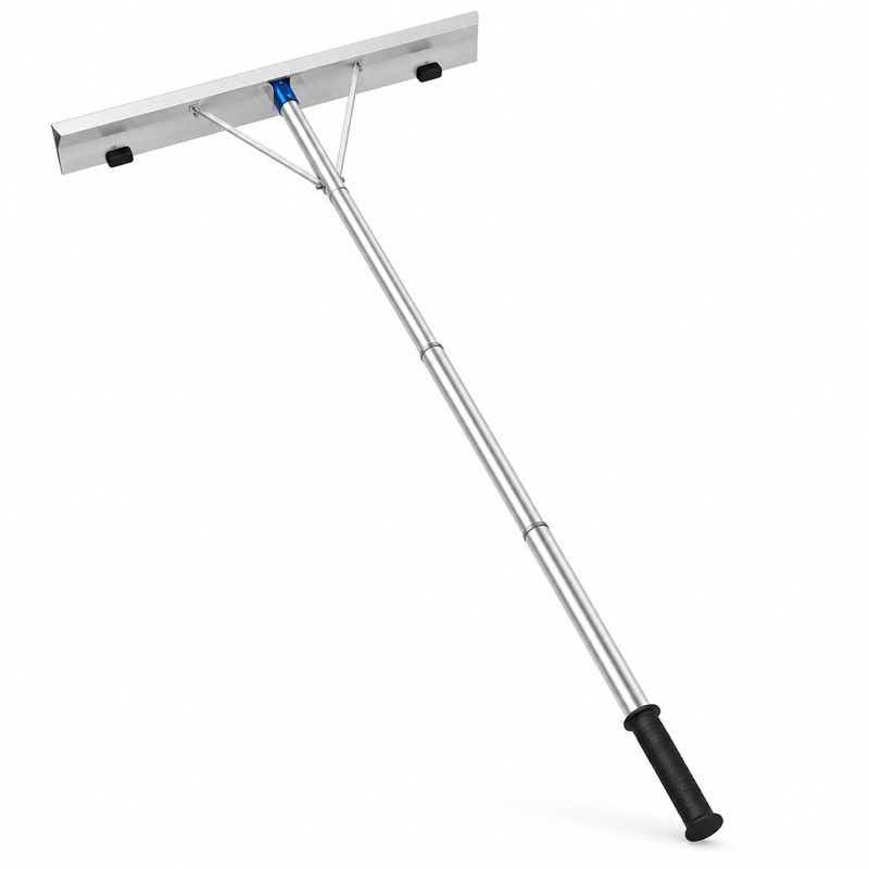 Adjustable Aluminum Roof Snow Rake with 20 Ft Telescoping Handle,