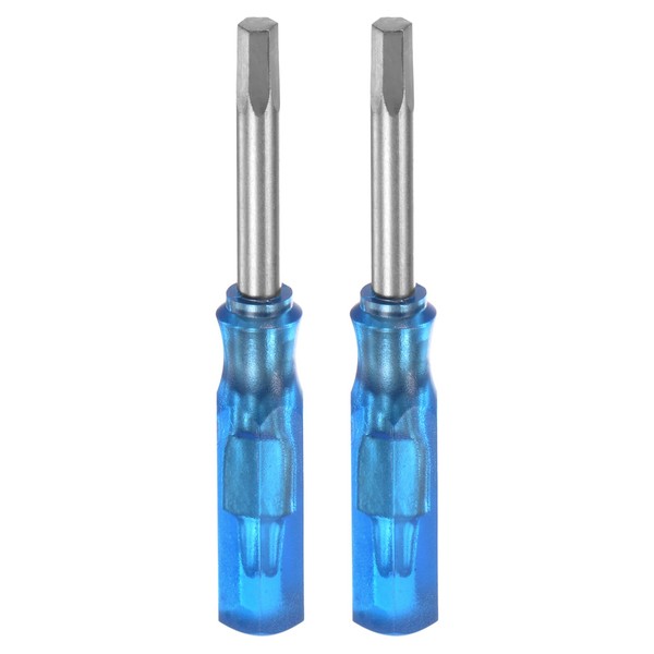 QUARKZMAN Pack of 2 Hex Screwdrivers H2.5 Magnetic Carbon Steel