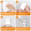 Jetec 100 Pcs Light Clips Clear Mini Adhesive Hook Hanging
