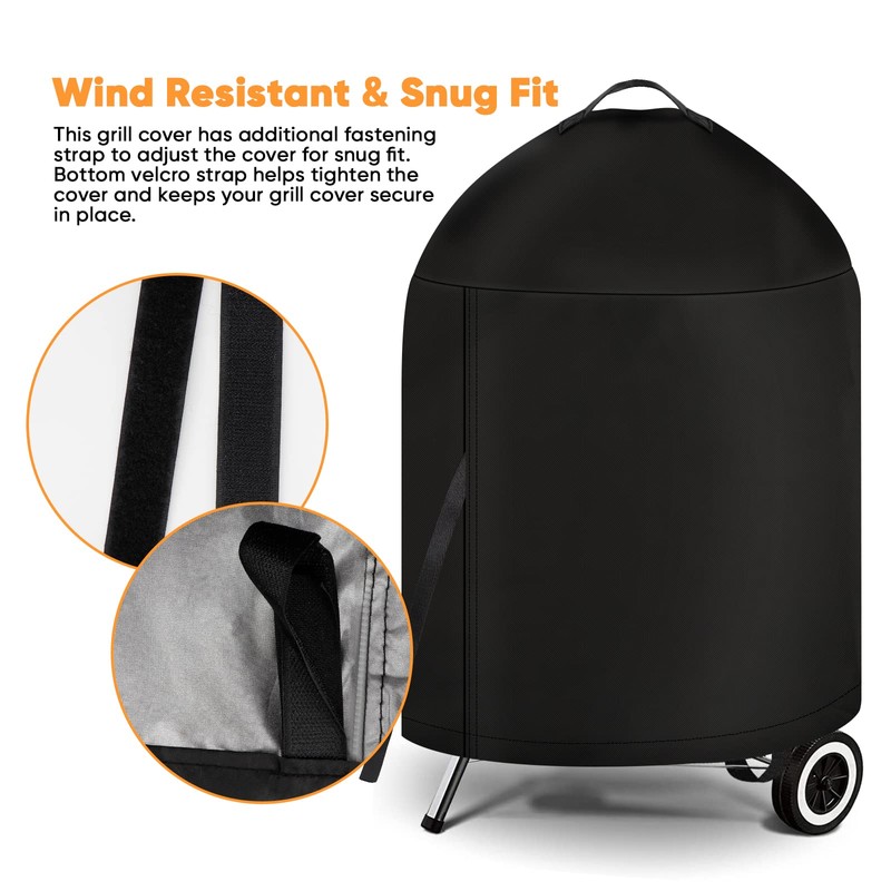 iCOVER Grill Cover for Weber 22 Inch Charcoal Kettle- Heavy