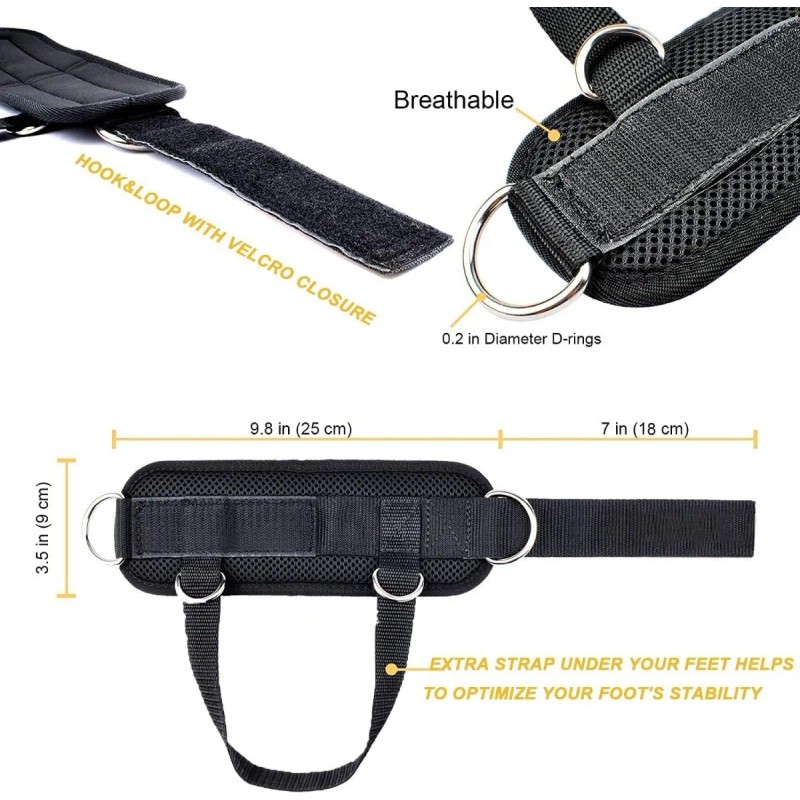 Par Grilletes Para Tobillo Con Talonera Gym Abductor Gluteo