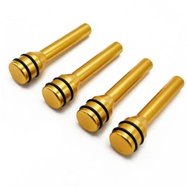 ZIMISI 4PCS Car Door Lock Knobs, 1.93" x 0.47" Safety Door Lock Cover, Aluminum Alloy Car Inner Door Pull Pins Replacement, Door Lift Bolt Decorative Accessory for Cars, SUVs, Trucks (Gold)