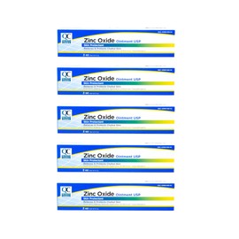 Quality Choice Zinc Oxide Ointment Skin Protectant 2oz Each (Pack of 5)