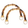 PATIKIL Bamboo Purse Handles, 2 Pcs U-Shaped Replacement Handmade Handbag