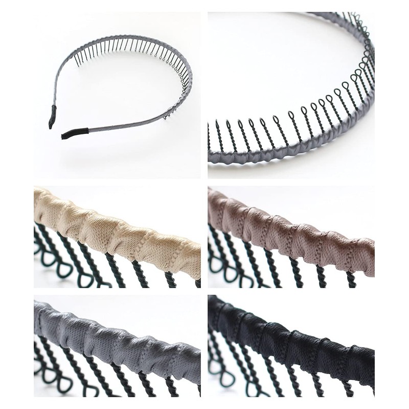 JewelVOX Headband Hair Band Hair Accessories Satin with Comb Thin