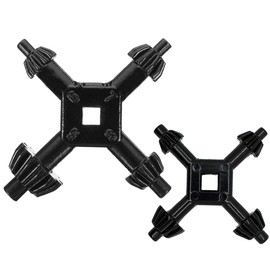 Mesee Universal Chuck Key Set, 4 Ways Drill Press Chuck Keys Combination for Drill Power Tools and Drill Wrench Accessories, Set of 2