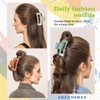 CHAOBANG Hair Clip Claw,Candy Color,6pcs Rectangular Colorful Hair Clips for