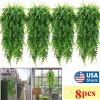 Quanfairy 8Pcs Artificial Boston Fern Plant Fake Hanging Trailing Foliage