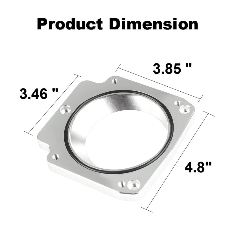 WMPHE LS Throttle Body Adapter 92mm Compatible with LS1 3