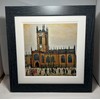 Greetingles Lowry-Style 12"/31cm Square Framed Print. Beautiful Black Ash Frame
